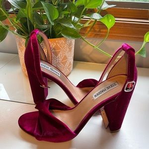 Steve Madden Velvet Pink Heels